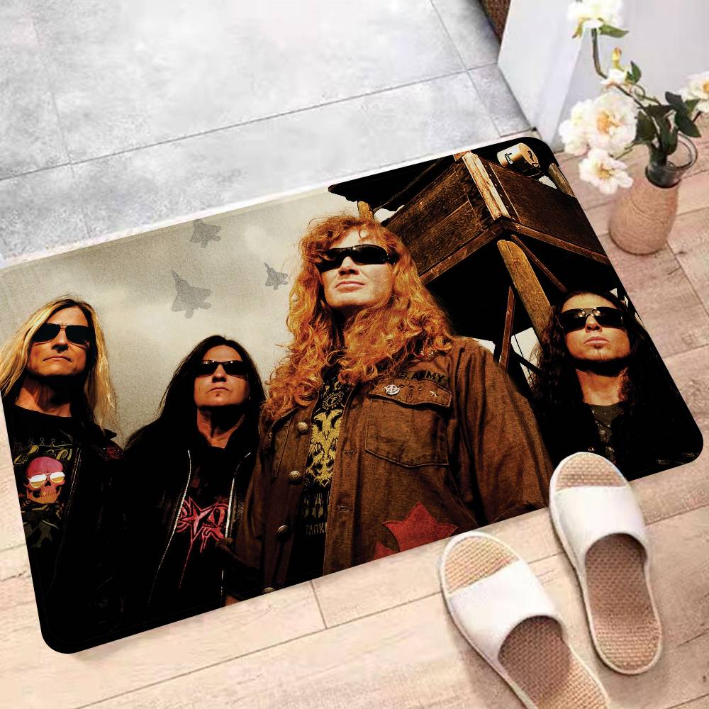 

M-Megadeth Rock Band Bath Mat Non-Slip Nordic Doormat for Bathroom Bedroom Home Decor Welcome Mat 40x60 cm