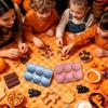 6-Cavity Silicone Pumpkin Mold, Non-Stick Baking Mold for Halloween Thanksgiving, Reusable Candy Chocolate Cake Soap Mold
