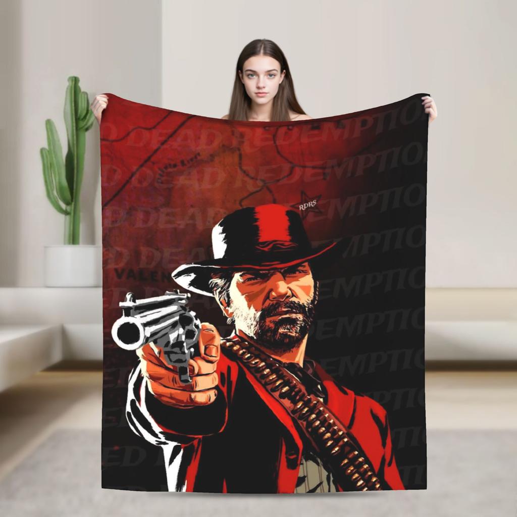 Arthur Morgan Blanket Multi-size Cozy and Lightweight Throw Blankets for Sofa Couch and Bed