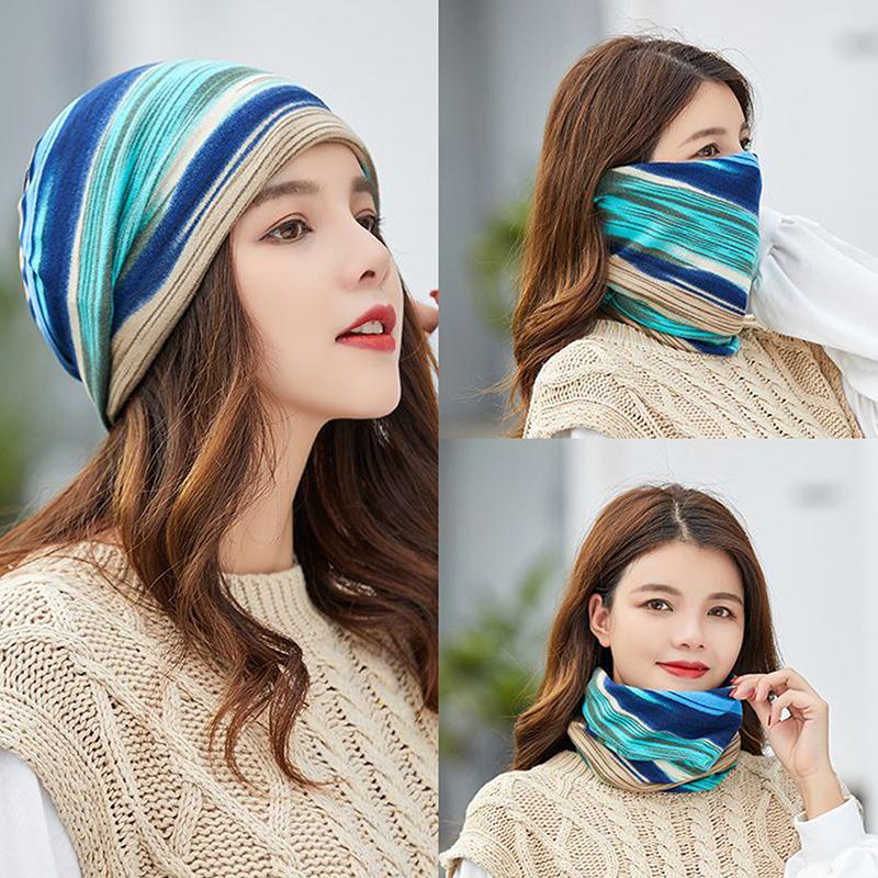 Damen Weiche Mütze Frühling Herbst Warme Beanie Mützen Erwachsene Sport Outdoor Freizeit Gestreifte Hüte Hip Hop Mütze