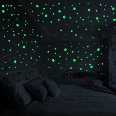 3D hvězdy zářící ve tmě Svítící fluorescenční samolepky na zeď Dekorace pokojů
