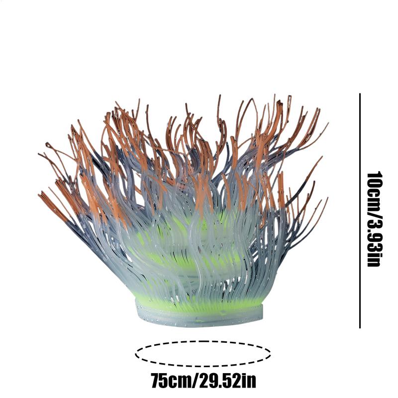 Sea Anemone Decorations For Aquarium Sea Anemone Ornaments Silicone For Fish Tank Artificial Aquarium Decorations For Freshwater