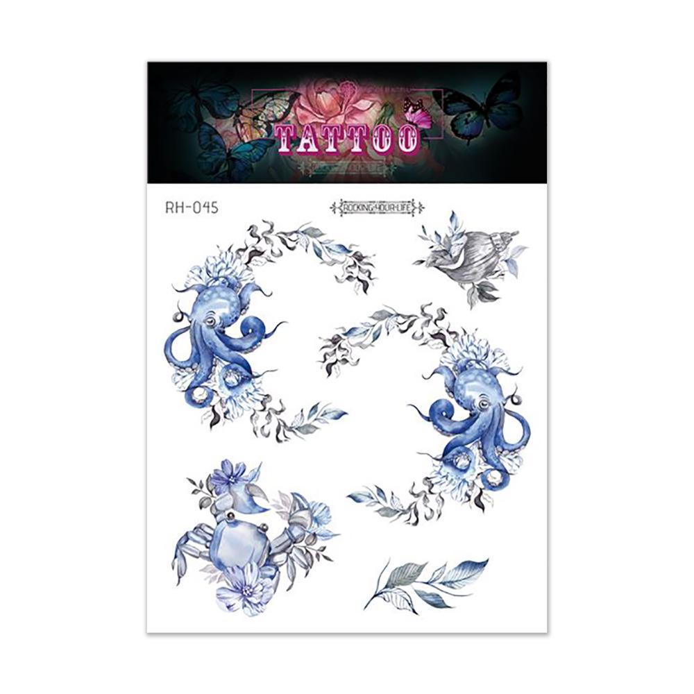 Rikalong Ocean Series Colorful Temporary Tattoo Stickers for Arms 105x150 mm