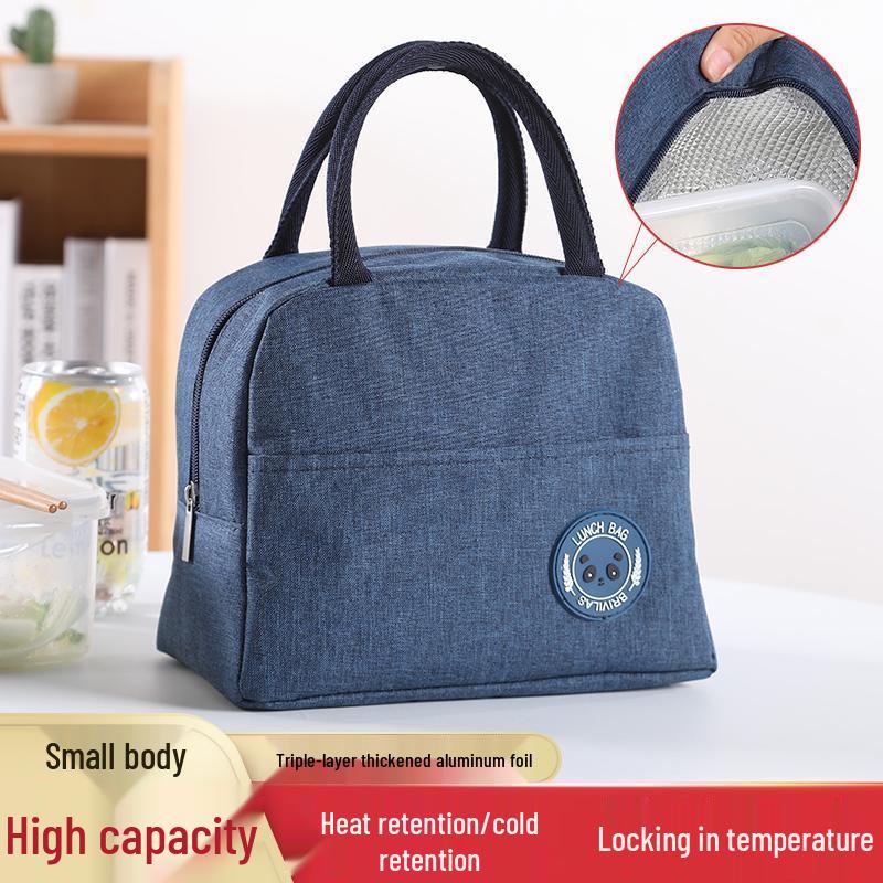 Insulated Lunch Tote: Waterproof & Oilproof Bento Carrier with Thick Aluminum Foil for Students & Office Workers