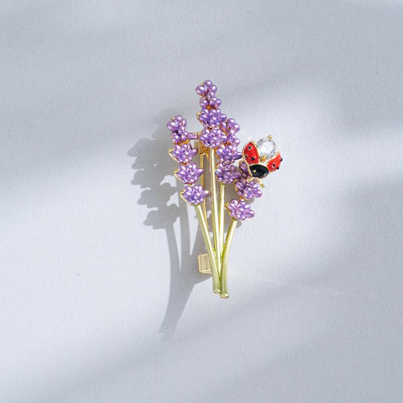 Bo Xin Yun Pastoral Romantic High-End Lavender Botanical Brooch
