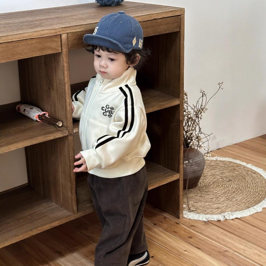 Baby Herbst- und Winter-Reißverschluss-Hemdjacke verdickte Kinderkleidung Klasse A Winter Jungen Samtanzug