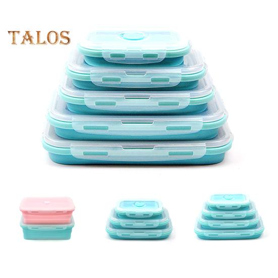 3 Contenitori Pieghevoli In Silicone Con Manico - A Prova Di Perdite, Per Alimenti, Viaggi E Snack - 3