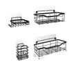 Modern Corner Mounted Bathroom Shower Caddy Tiered Stainless Steel Organizer
