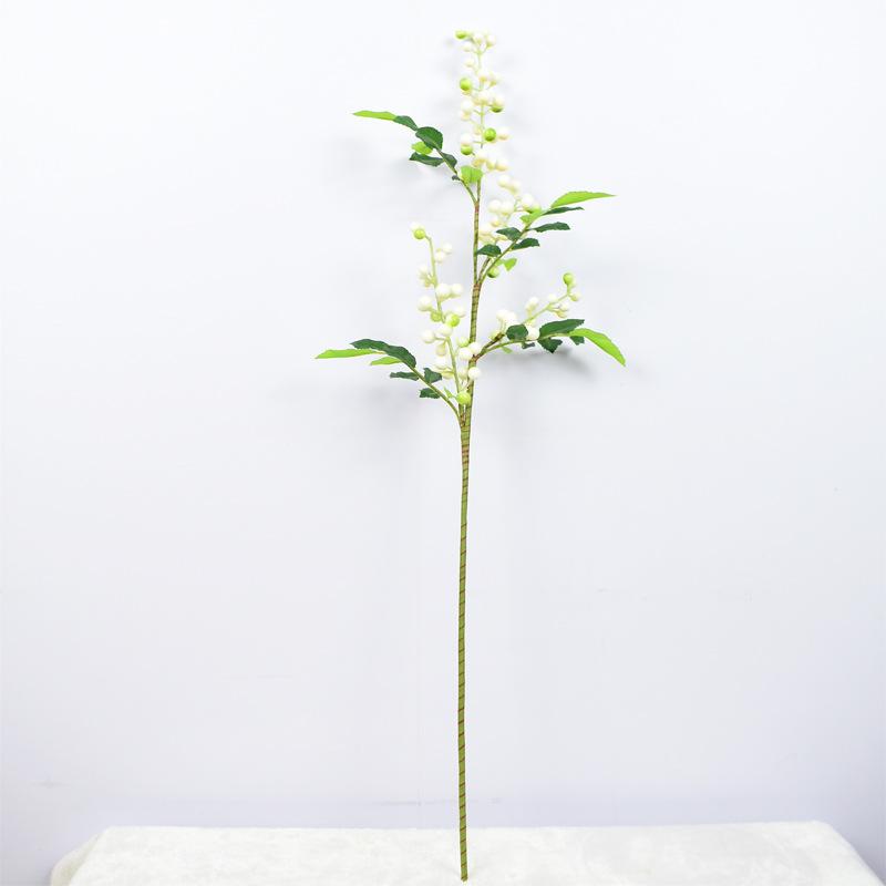 4 Forked Leaves Red Fruit Simulation Foam Berry Red Fa Cai Fruit Home Decoration Wedding Cross-border Christmas Berry Fake Flower