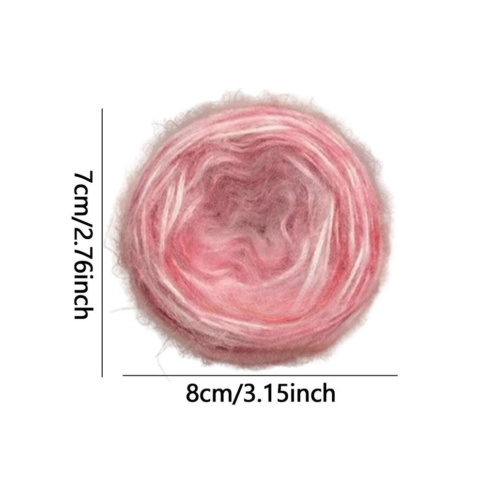 6 Gradient Color Yarn DIY Crochet Starter Kit Hand Knitting DIY Material Handmade Project Tablecover Gifts Romantic