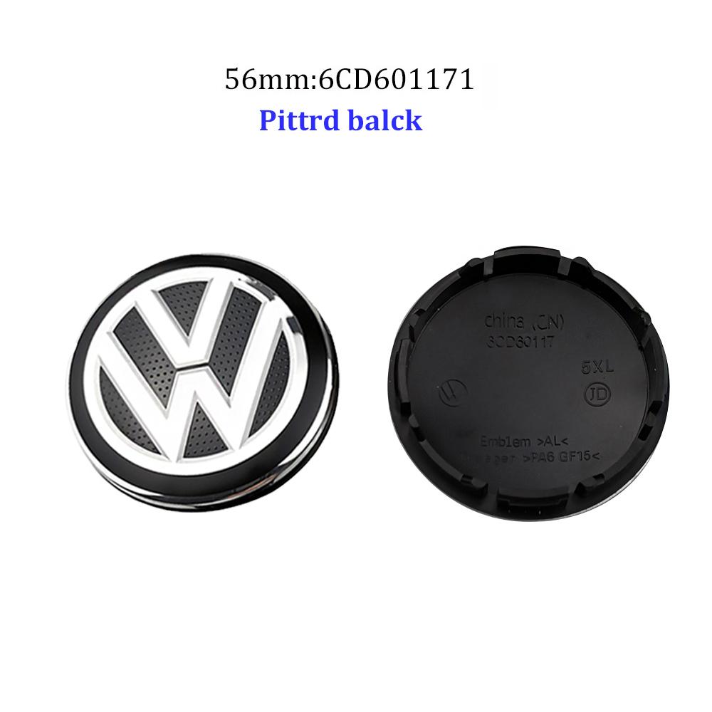 EPYFH1 NN-4pcs Wheel Center Hub Caps 55mm 56mm 65mm 70mm 76mm wheel cover For VW Polo Golf 4 5 6 7 Touran CC Passat B6 B7 accessories