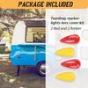 4Pcs Teardrop Marker Lights Lenses Compatible with Airstream,Shasta,and other vintage travel trailers,For Pathfinder #662 teardrop marker lights,ONLY