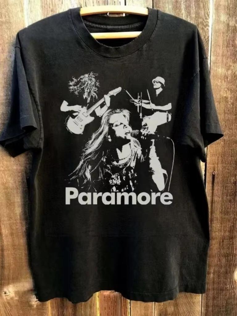 VTG Paramore American Rock Band Monumentour Concert Tour Short Sleeve Cotton T-shirt Summer Men Women Retro Y2K Streetwear