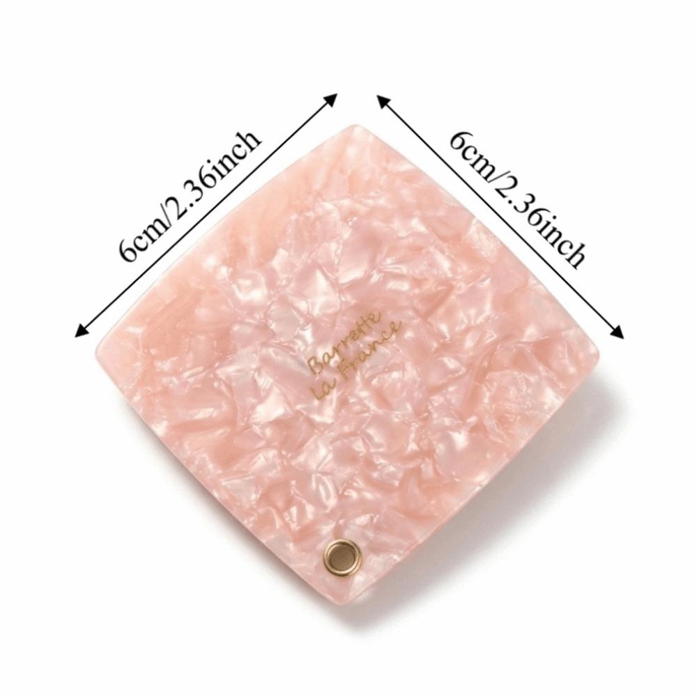Bunter Tragbarer Spiegel Quadratischer Drehbarer Spiegel Kompaktes Design Acetat Make-up Spiegel Für Nachbesserungen