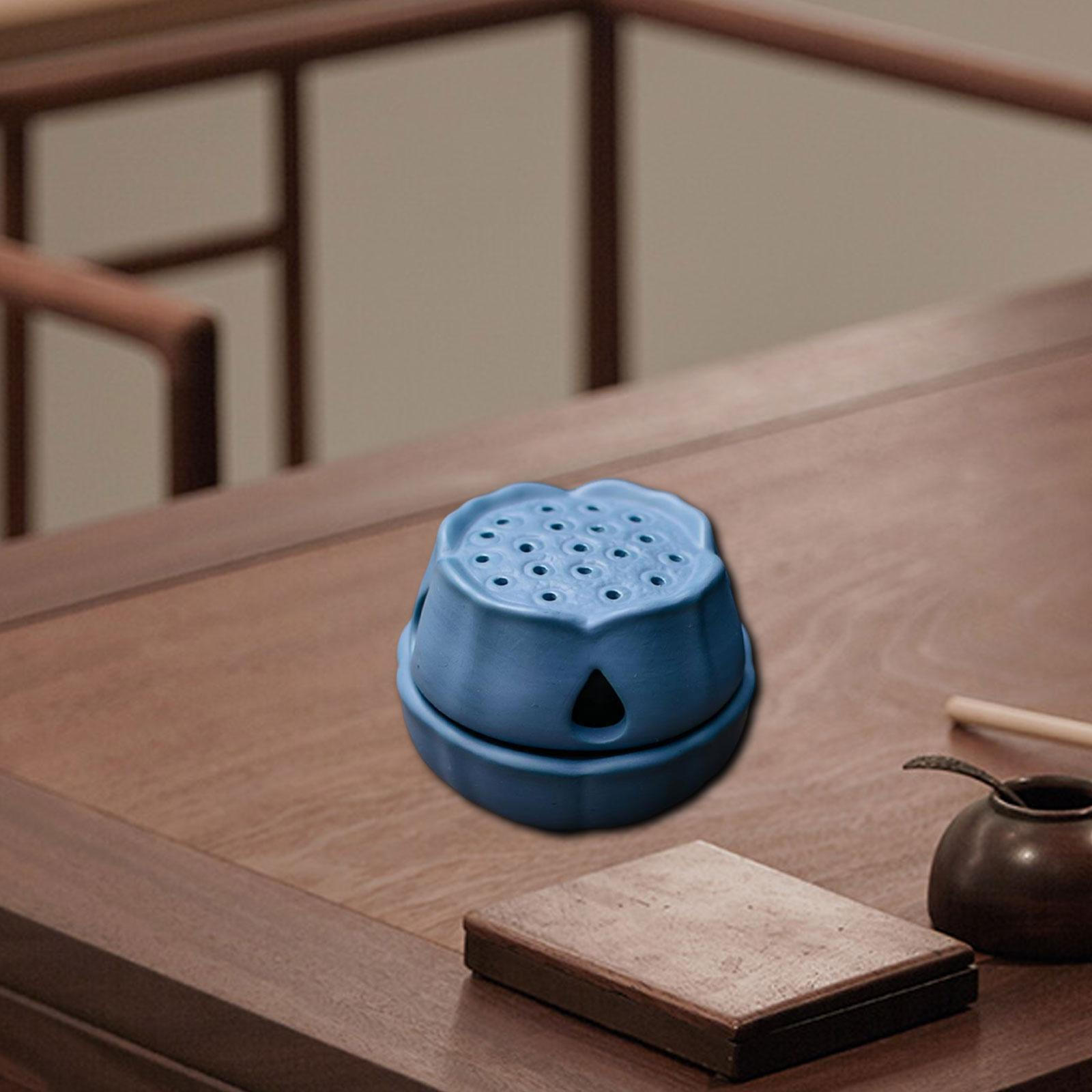 

Подставка для благовоний Лотос Спальня Домашний декор Столовая Офисный стол Дизайн конуса Полая синий