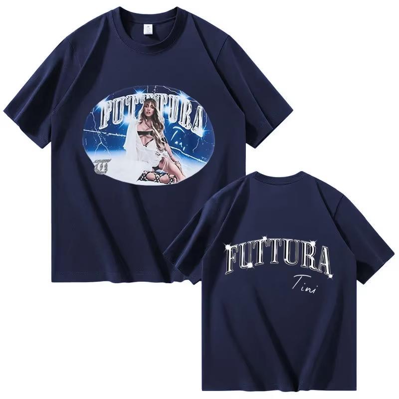 Rapper Tini Stoessel Futtura Album Tour 2026 Hip Hop Crewneck T Shirts Mens Women Fashion Tshirts Short Sleeve Punk Tops Unisex