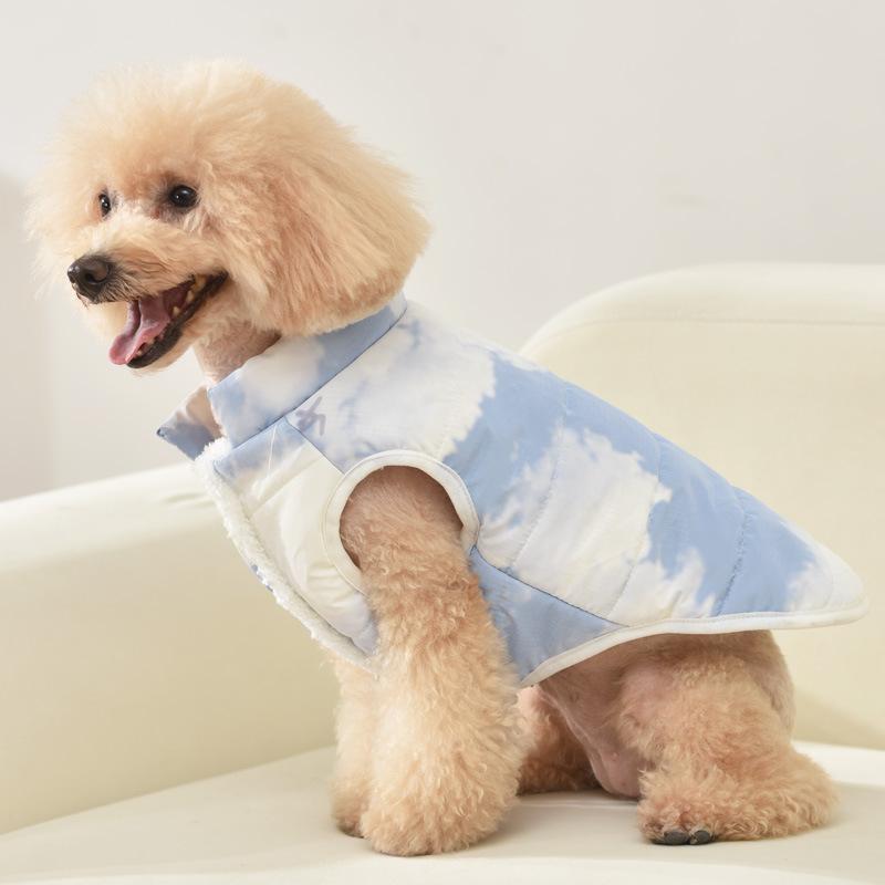 Winter Pet Clothing Plush and Thick Cotton Jacket Small and Medium-sized Dog Cotton Jacket Warm and Waterproof Vest