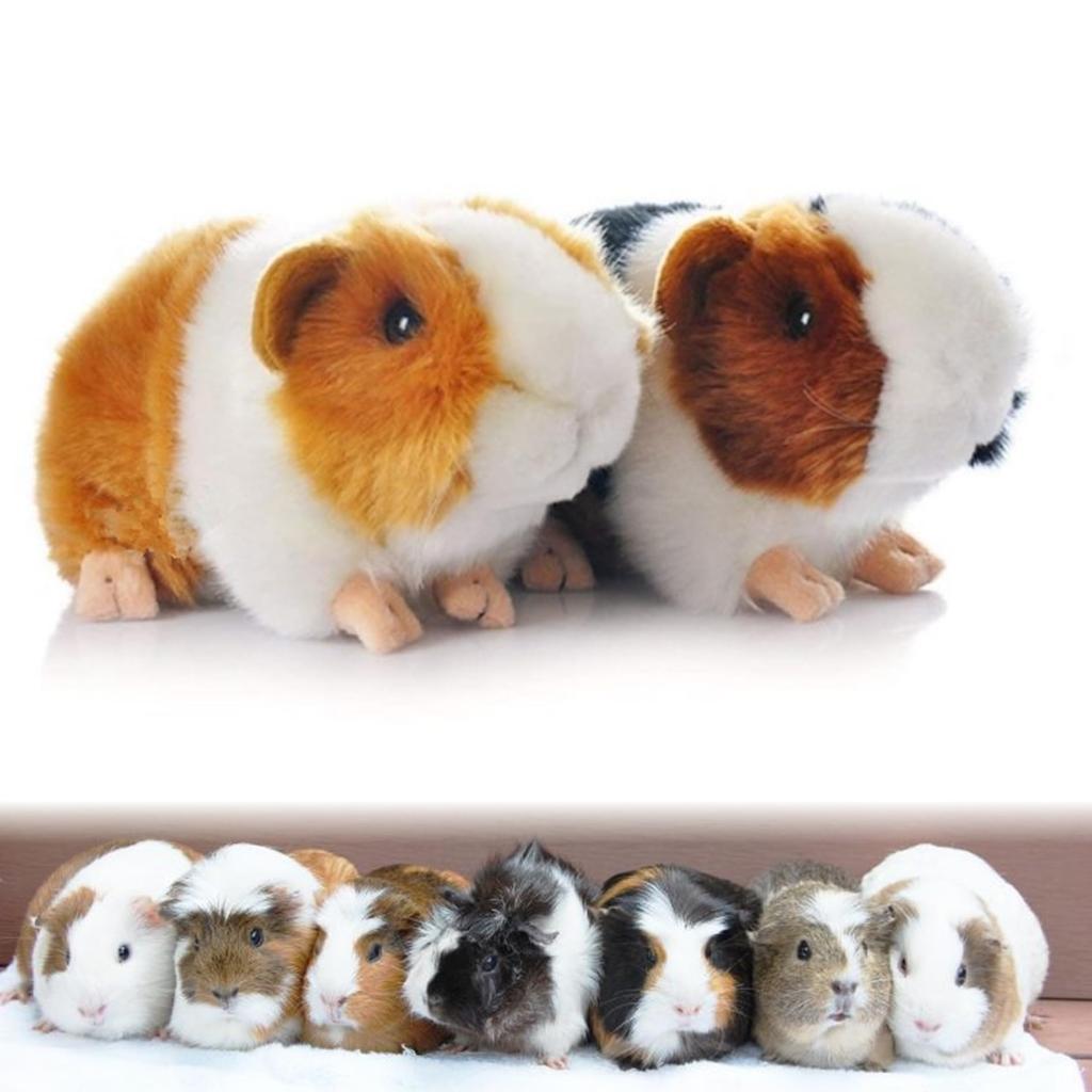 MIMIA Guinea Pig Body Small Pet Pig Pillow, Gift, Animal, Fluffy, Large, Cute, Realistic, Kids, (Guinea (Calico))