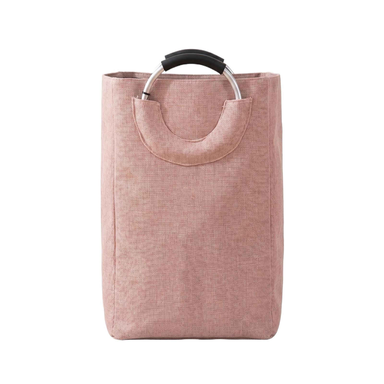 

Large Capacity Laundry Basket Storage Bin Durable Fabric Foldable Organizer for Clothes Toys Blankets with Handles for Easy Carrying one size розовый