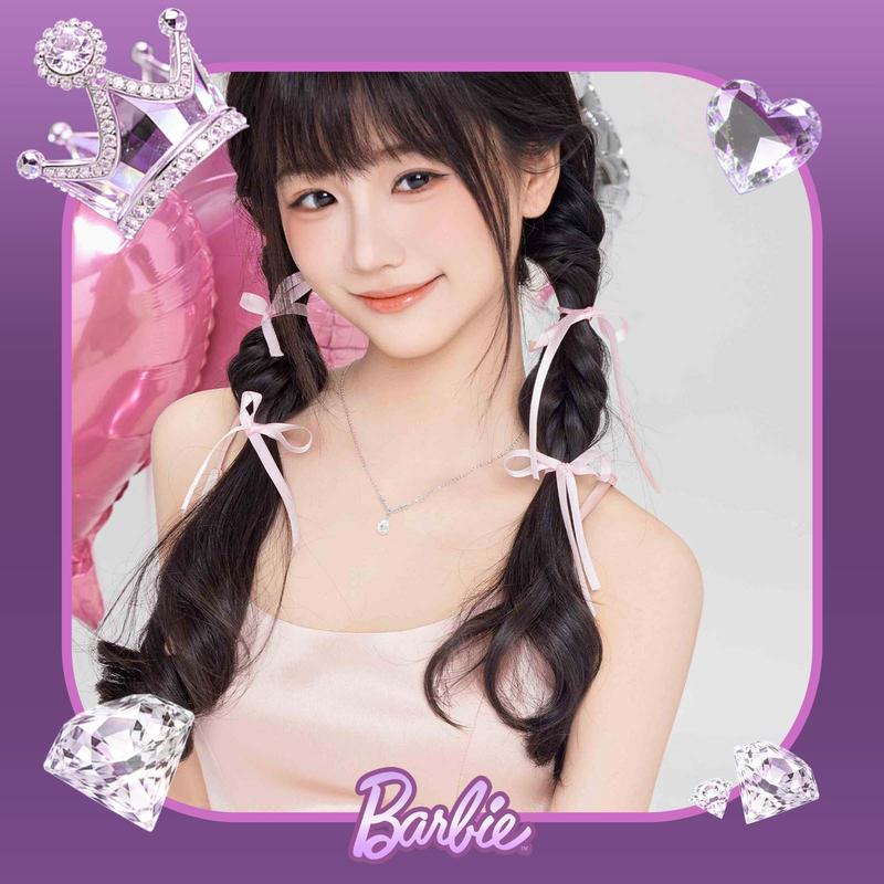 barbie Crystal Necklace [ Crystals* Exploding Mermaid Tears] Whitening Niche Luxury Clavicle Chain, Best Friend Style, Student O-Ba2605010