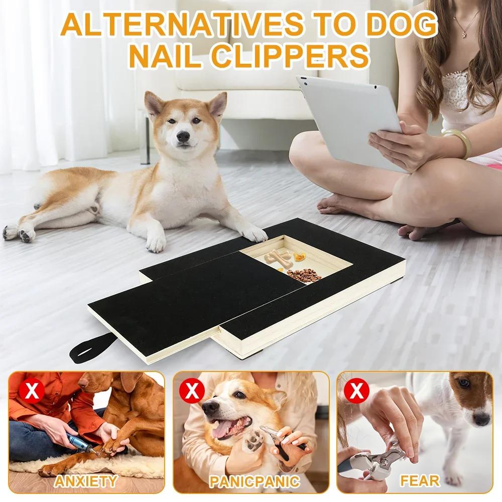 Dog Paw Nail Scratch Pad File Board Trimming Scratcher Trimmer Box Emery Sandpaper Filing Scratchboard Polish Pads Anxiety