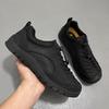 Fashion Black Genuine Leather Outdoor Walking Shoes Men Women Hiking Outdoor Casual Original High Quality Closed Toe Protection Sneakers
