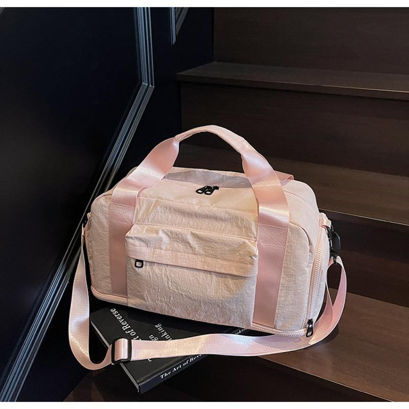 

Вместительная парусиновая дорожная сумка для командировок, женская сумка для отдыха, новая спортивная сумка для фитнеса, йоги, дорожная сумка розовый