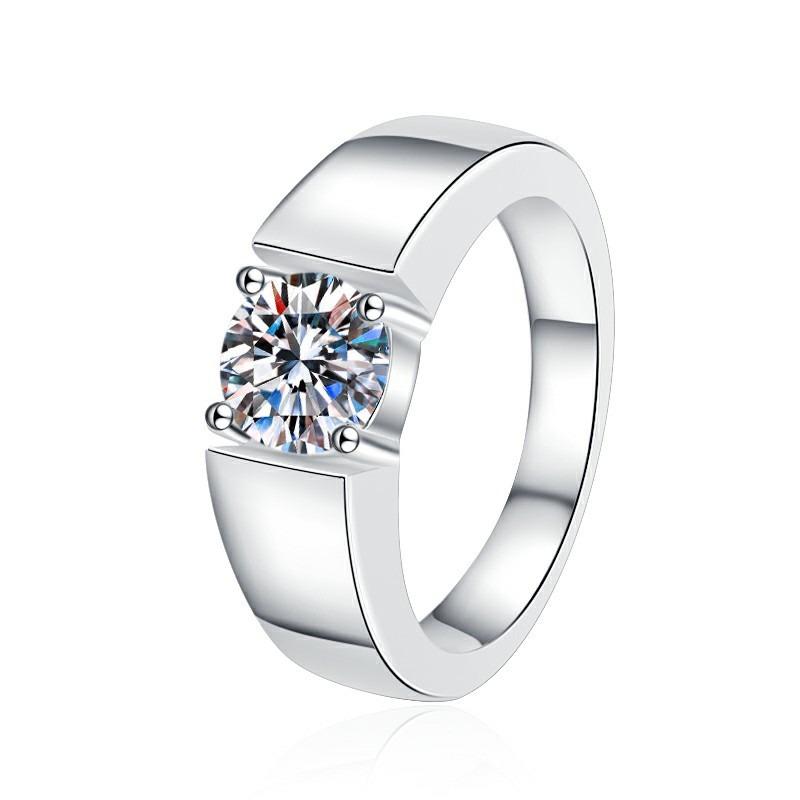 1ct D VVS1 Moissanite CopperMan Ring Classics for Man Beautiful Fashion Wedding Engagement Jewelry Party Gifts