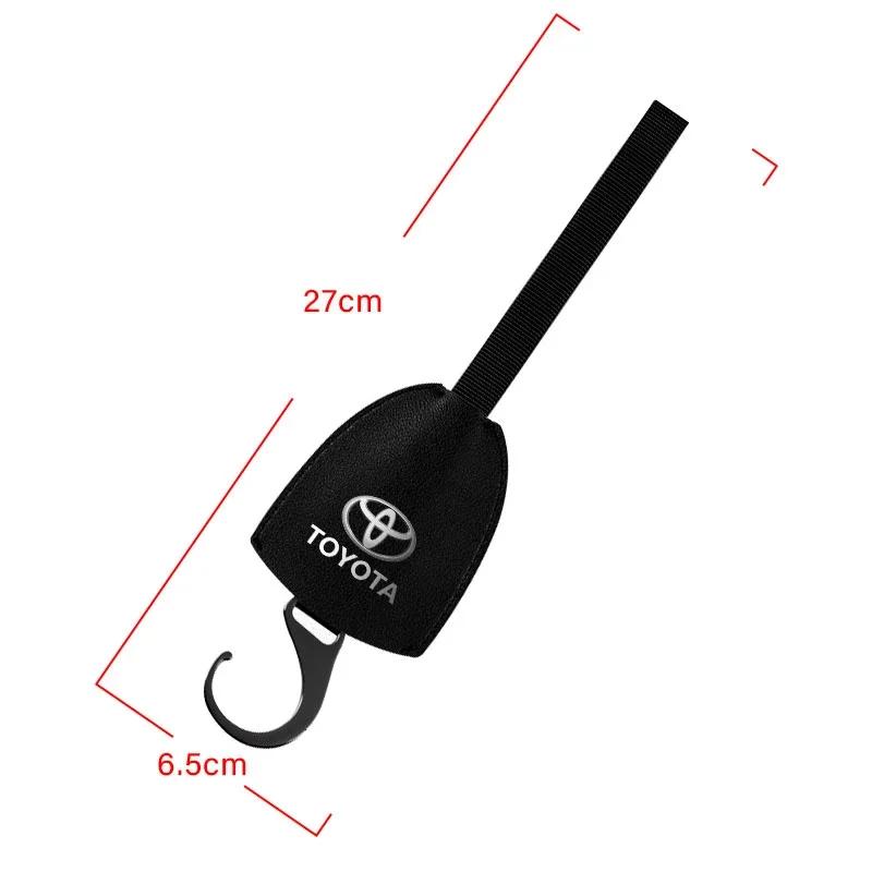 1/2pcs Leather Car Seat Back Hooks Portable Hanging Bag Rack For Toyota Corolla CHR Rav4 Yaris Auris Avensis Car Accessories
