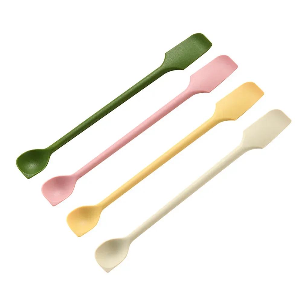 1/4pcs Silicone Double Ended Spatula Jam Cake Spatula Jam Paste Deep Bottle Spatula Baking Supplies