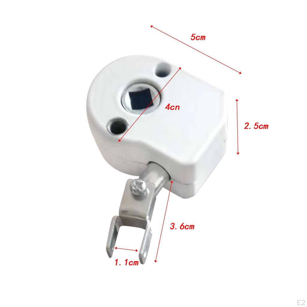 Outdoor Metal Awning Crank Gearbox White Degree Swivel Convenient Installation Durable Aluminium
