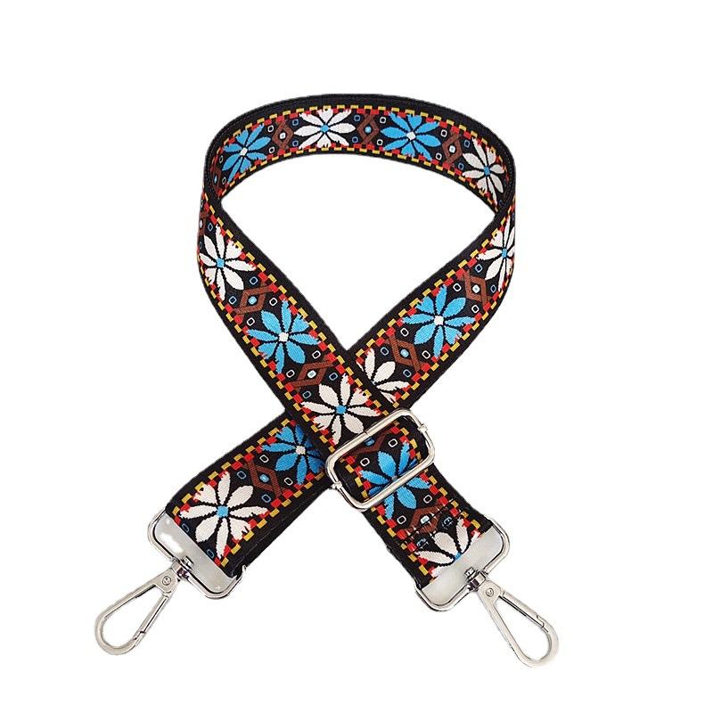 Ethnic Style Bag Accessories Color Printed Webbing Luggage Wide Shoulder Strap Single Shoulder Oblique Span Extended Bag Strap
