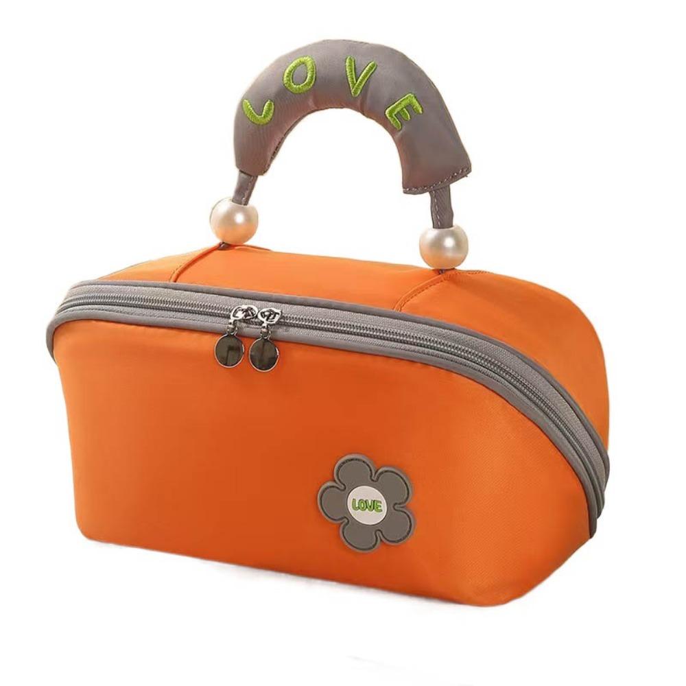 

Косметичка-облако с двойной молнией, жемчужная сумка для мытья, портативная ручная косметичка для девочек