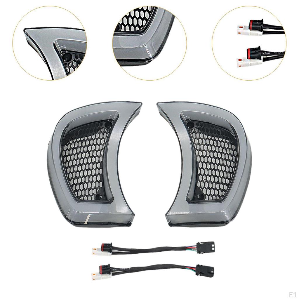 2x Turn Signal LED Indicator Side Lights Motorcycle Headlights Vent Accent Component Repair Spare
