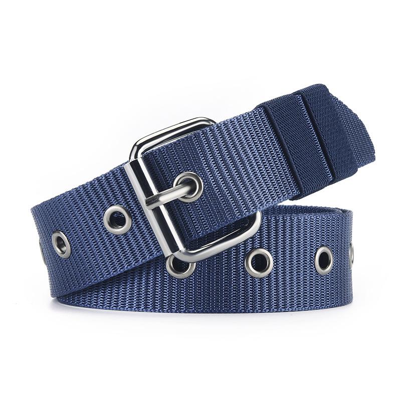 Canvas Belt Men'S Pin Buckle Imitation Nylon Knitted Student Green Unisex Belt Women