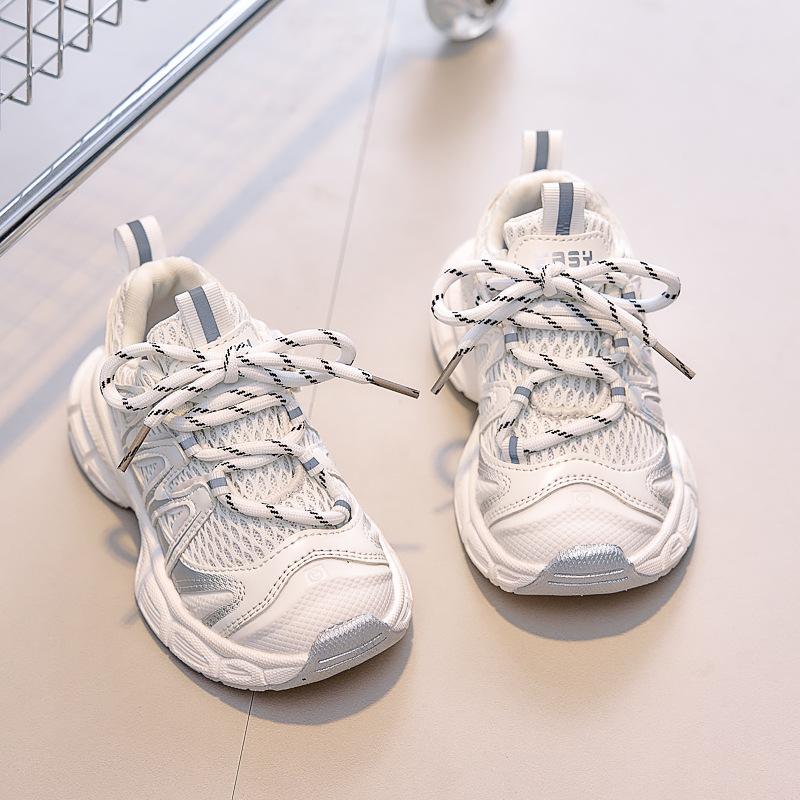 

Girls autumn new sports shoes2026Children s trendy dad shoes with breathable mesh for boys, casual shoes for toddlers 22-26Code（One Hand5Doub белый