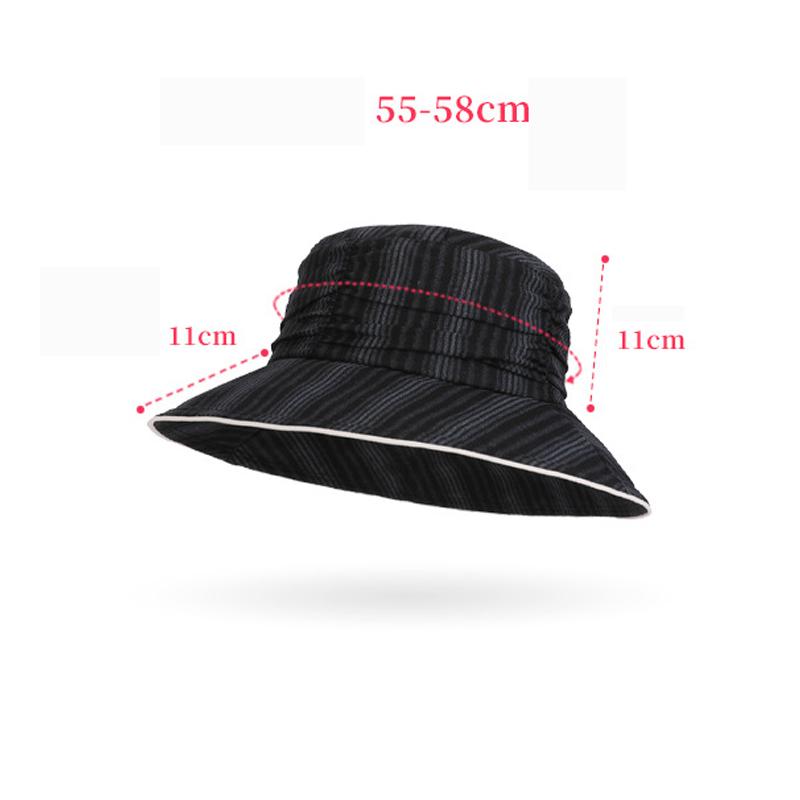 Summer Pleated Sun Hat Women's Big Brim Fisherman Hat Outdoor Travel Sun Hat