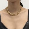 Retro Exaggerated Thick Chain Necklace Double Personality Chain Hip-Hop Neck Chain Choker Necklac Women Jewelry