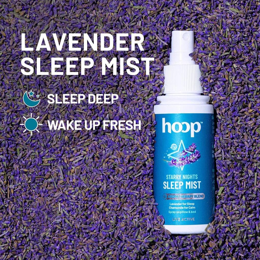 Hoop Sleep Mist Lavender Pillow Spray 100 Ml for Better Deep Quality Sleep Aromatherapy Relaxation
