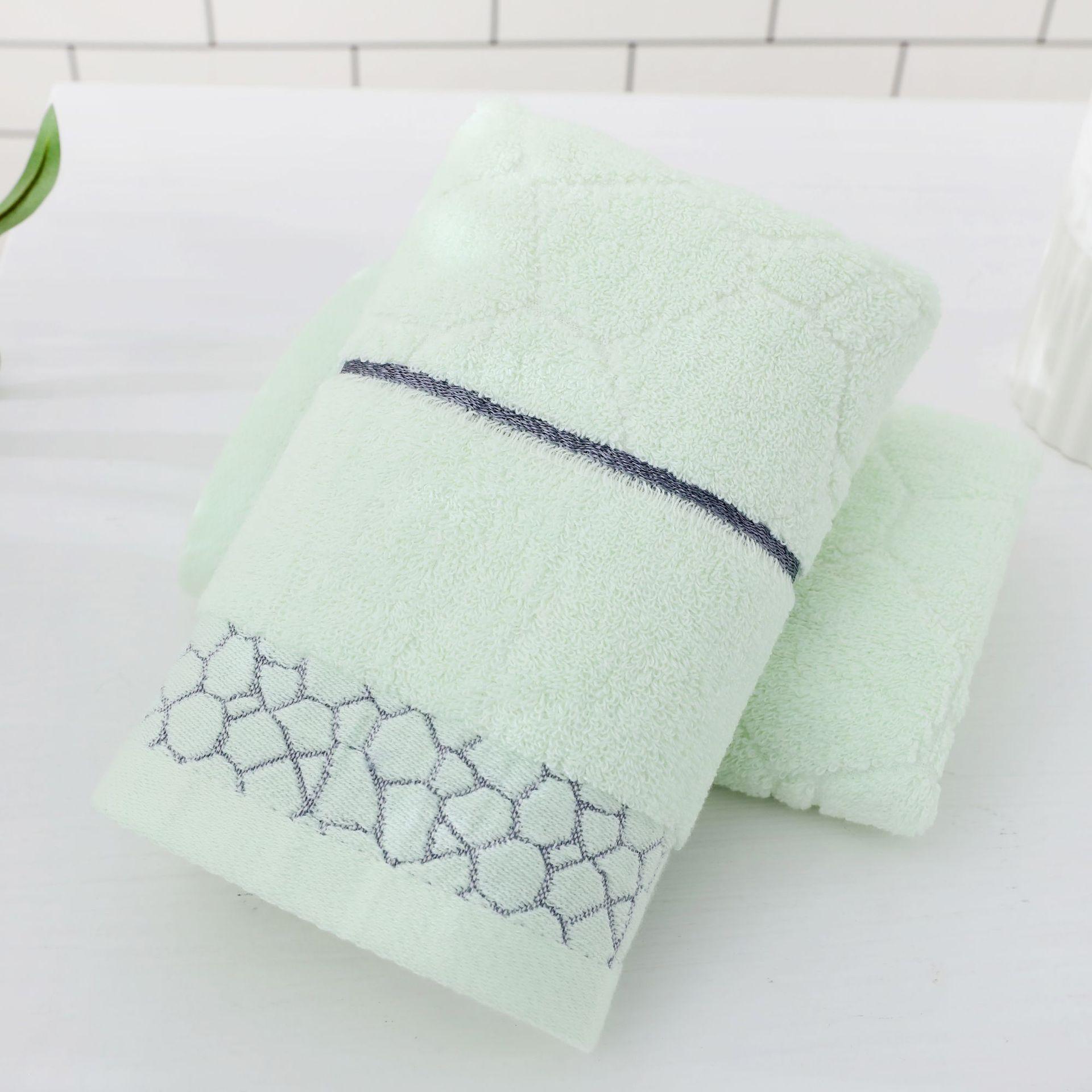 

T222A Дешевая оптовая цена Жаккардовое шампанское сиреневый светло-зеленый голубой фуксия полотенце для рук полотенце для лица 34 cm by 74cm светло-зеленый