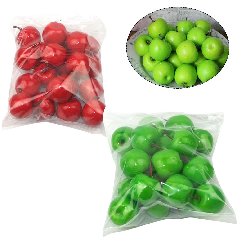 Green Simulation Fruit Plastic Play Toys Props Red Simulation Fruit 3.5cm X 3cm