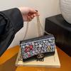 Premium bag women's new versatile small fragrant chain messenger bag fashionable diamond-encrusted clutch bag dinner bag