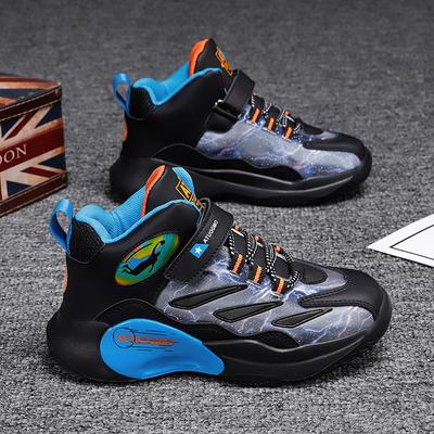 9991 Kinder-Basketballschuhe Herbst und Winter High-Top Jugendliche Jungen, Grund- und Sekundarschüler, rutschfeste Sportschuhe, Mittel-a