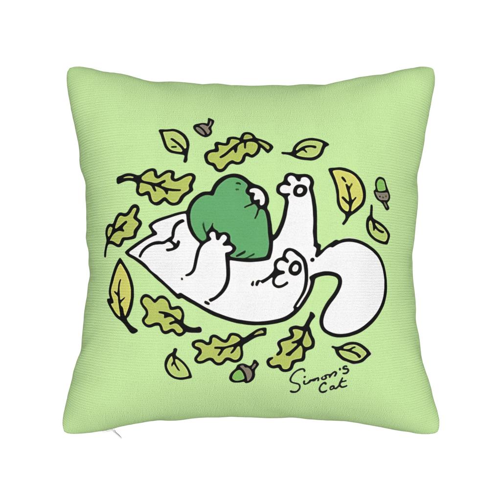 SSimon Cat Humorous Cat Square Pillow Case Cushion Covers Custom Zipper Decorative Pillowcover for Bed xcm