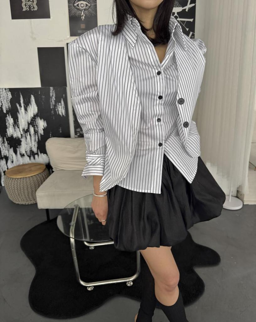 2026 Korean Style Pleated Lantern A-line Mini Skirt - High Waist Slimming Design for Early Spring