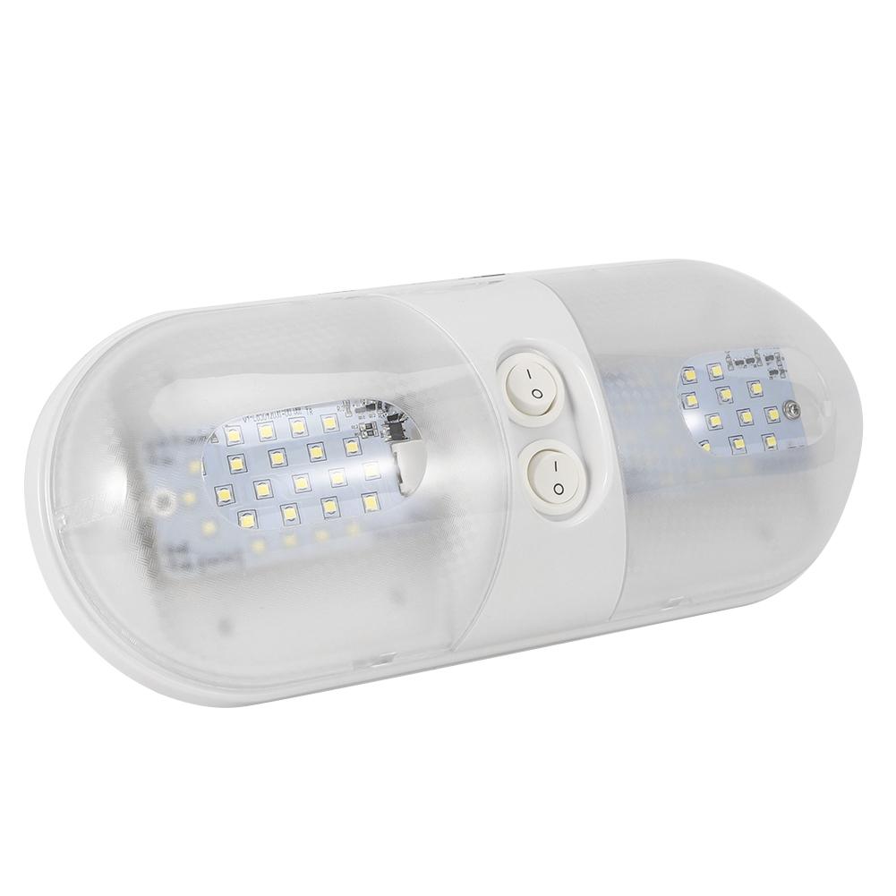 12V 800lm Dome Roof Light LED Oval Ceiling Lamp for Car RV Trailer Camper Boat