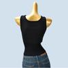 European Goods Alphabet Knitting Camisole Women's Inner Wear Base Summer Outwear Silm Short Sleeveless Beauty Back Casual Tops