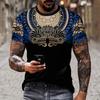 Ethnic Retro Pattern T Shirt For Men Exquisite 3D Printed Tees Summer Casual Short Sleeve Round Neck Tops Loose Street T-Shirts