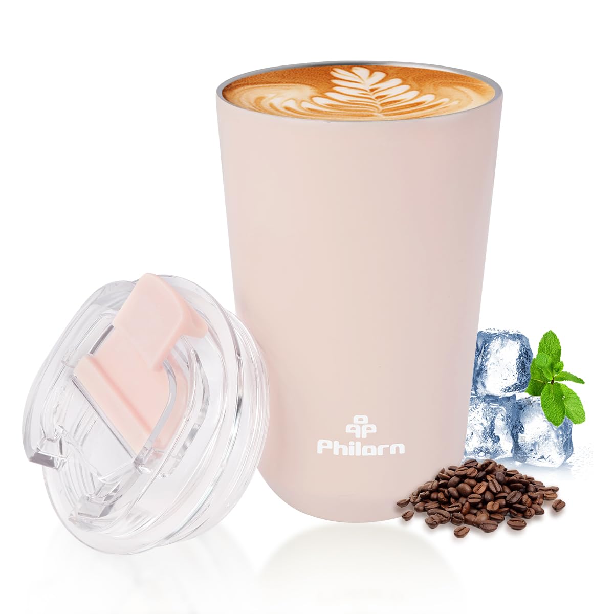 

Philorn Vacuum Insulated Tumbler 380ML Stainless Steel Coffee Cup Mug Thermal Insulation with Lid Portable Hot Convenience Store Cup Portable Mug Drip