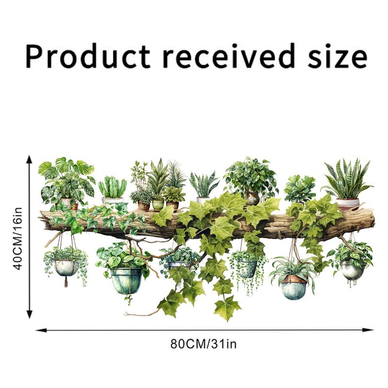 Plant Branch Wall Stickers Bedroom Living Room Background Wall Decoration Home Decor Pvc Mural Art Decals Wallpaper